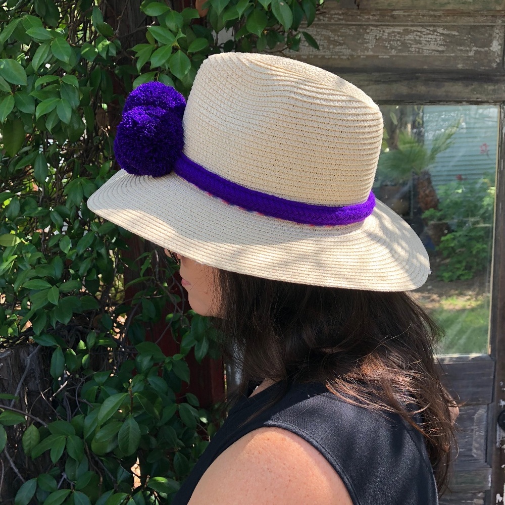 Wayuu Colombian Hat Pom Pom Braided Headband - Picture 3 of 8